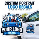 Custom Portrait Logo Decals – Upload Your Logo