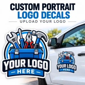 Custom Portrait Logo Decals – Upload Your Logo